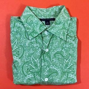 men’s Banana Republic l/s button up, paisley, M